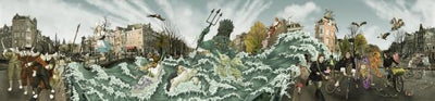 The Flooding of the Prinsengracht Art Print by Kozyndan - Art Republic