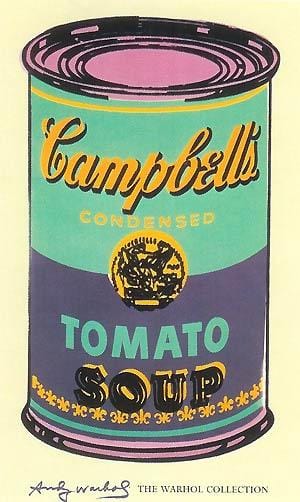 Campbell's Soup Can, 1965 (green and purple) Enlarged