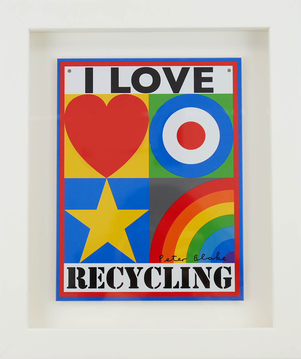 Framed I Love Recycling Enlarged