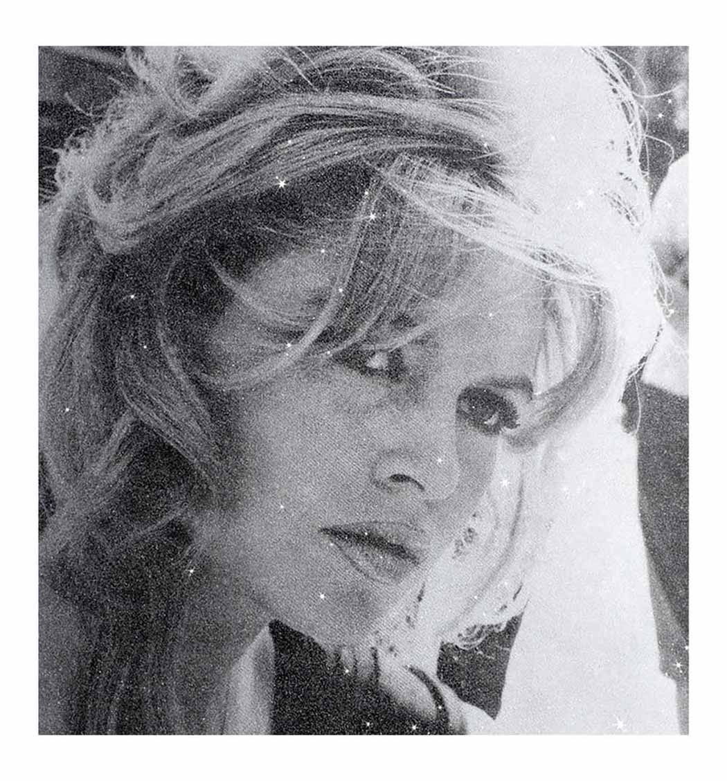 Brigitte Bardot - Silver Diamond Dust Enlarged