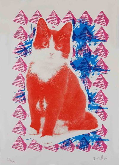 Cats Pyramids Art Print by Memori Prints - Art Republic