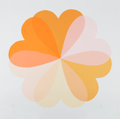 Large Hearts & Flowers Clementine Art Print by Hannah Carvell - Art Republic
