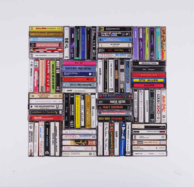 Compact Cassette Collection - Large Art Print by Trash Prints - Art Republic