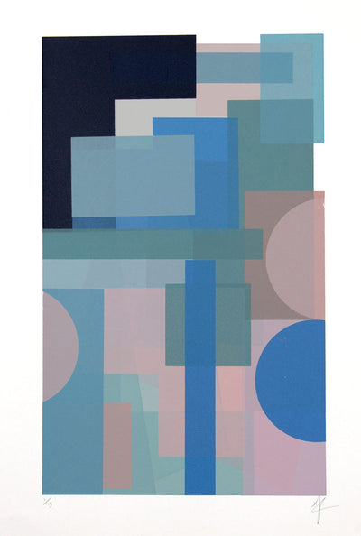 Materiality 2 (Blue) Art Print by Hannah Carvell - Art Republic