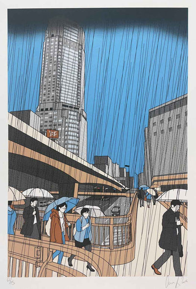 Shibuya In The Rain by Gerry Buxton - Art Republic