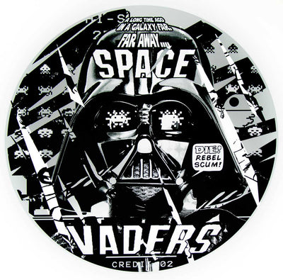 Space Vader - Grey by The Thomas Brothers - Art Republic