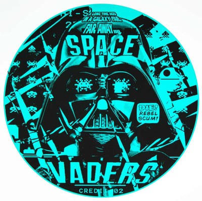 Space Vader - Blue by The Thomas Brothers - Art Republic