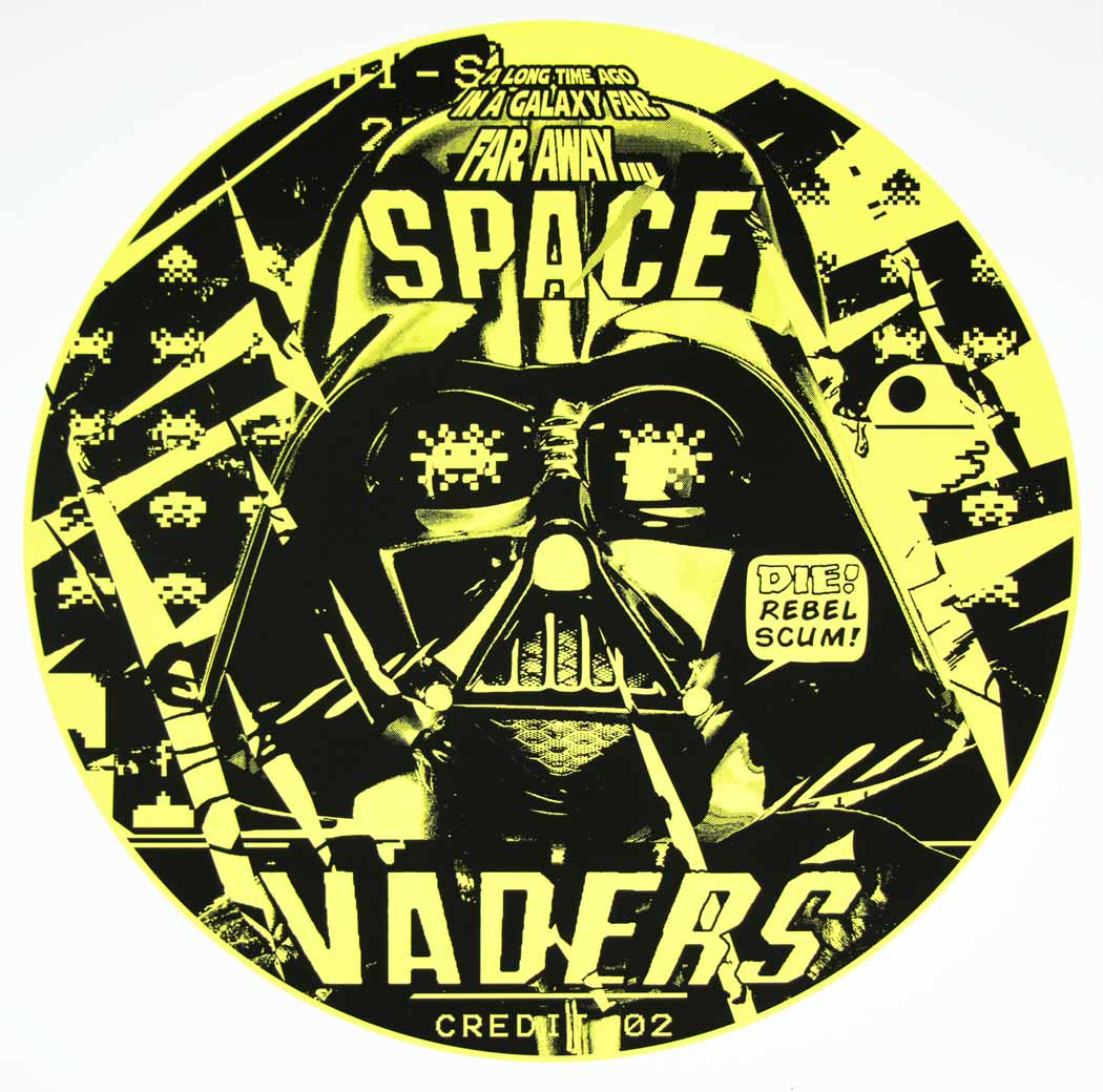 Space Vader - Yellow Enlarged