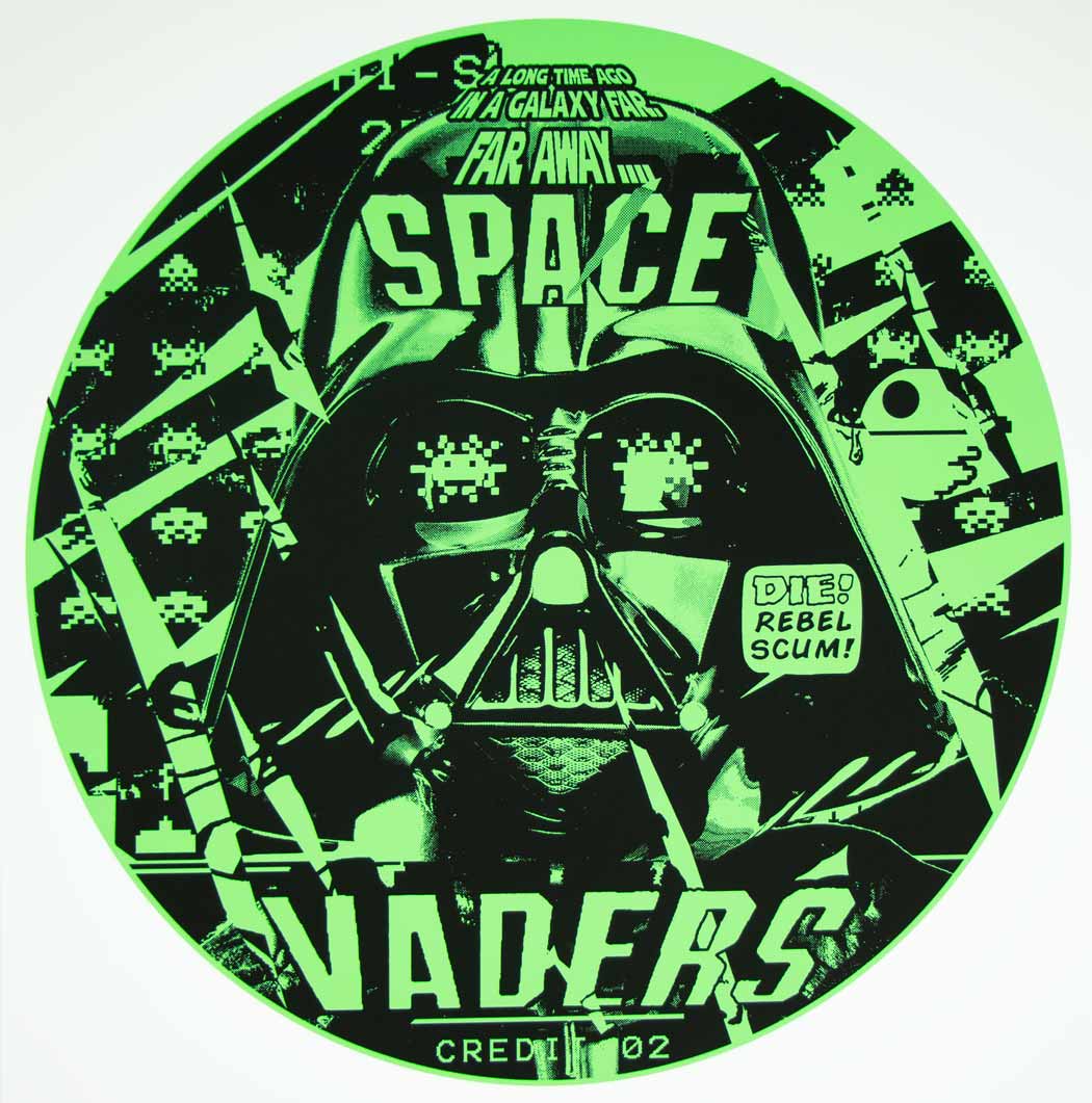 Space Vader - Green Enlarged
