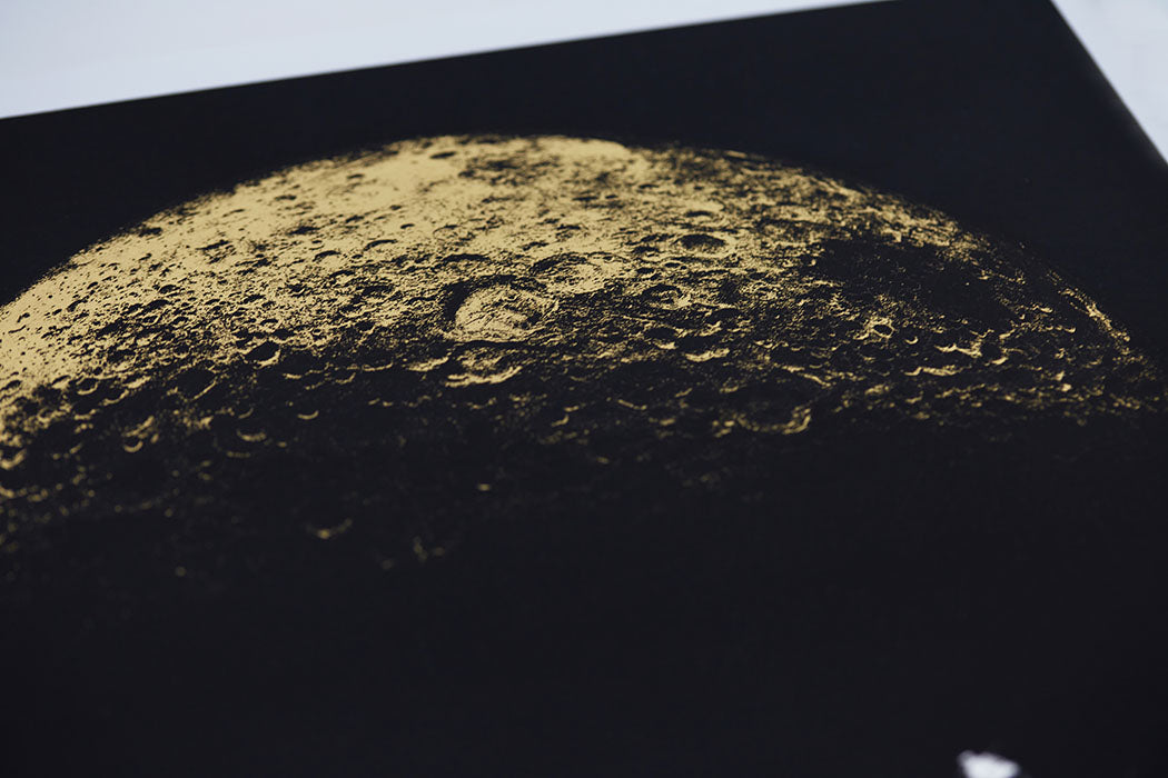 Dark Side of the Moon - Gold Leaf Enlarged