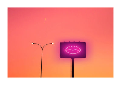 Neon light and Sunset Sky by Artur Debat - Art Republic