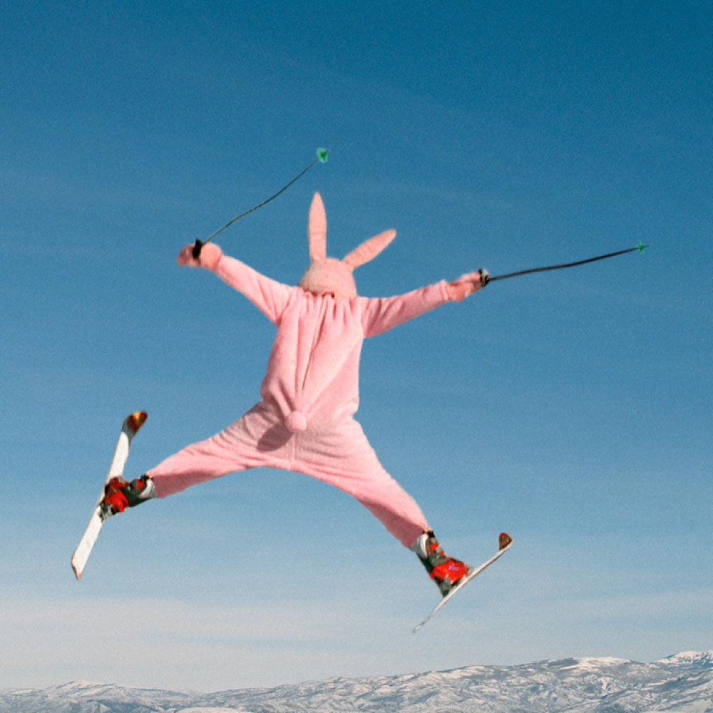 Pink Bunny Skiing - Matthias Clamer Enlarged