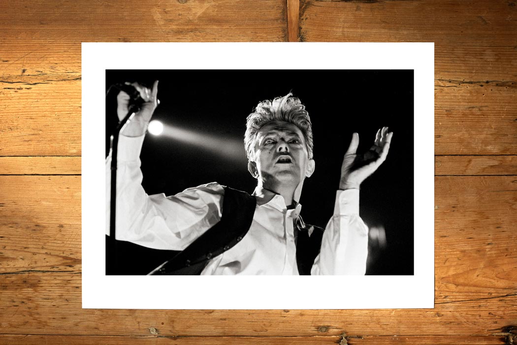 David Bowie, 1990. Enlarged
