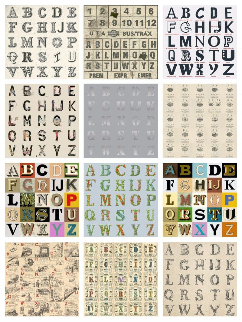 Appropriated Alphabets (Portfolio Set) Enlarged