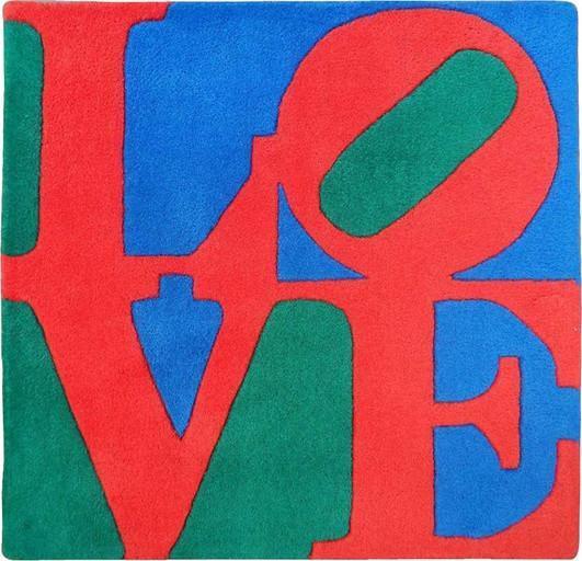 Classic LOVE - Blue, Green and Red (rug), 2007 Enlarged