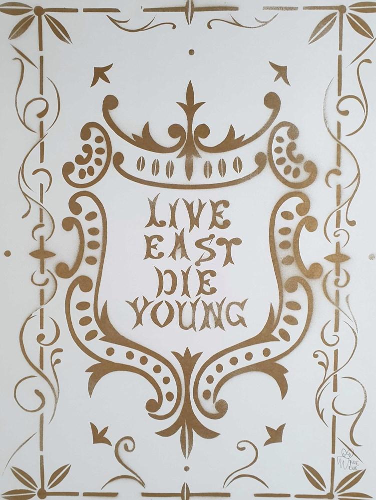 Live East Die Young - Gold, 2015 Enlarged