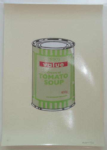 Tesco Soup Can (Sage Green Lime Cherry) (Silkscreen Signed Limited Edition of 10) Enlarged