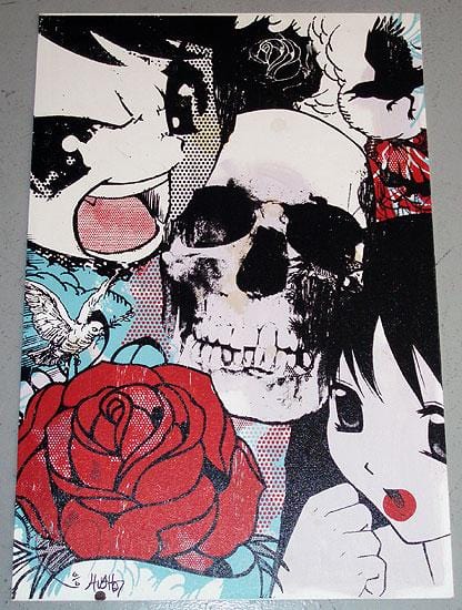 Love/Hate (Signed Mixed Media on Canvas Board Edition of 6) Enlarged