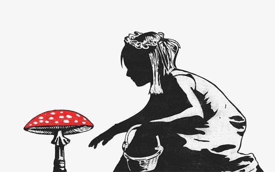 Mushroom Girl (Silkscreen Signed Limited Edition of 250) Enlarged