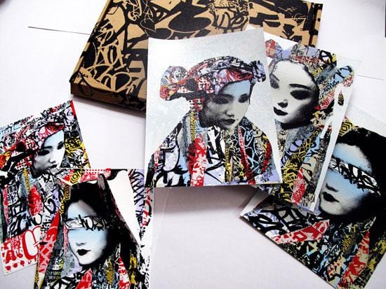 Masked (Box set of 3 Limited Edition Prints and 2 Stickers) Enlarged