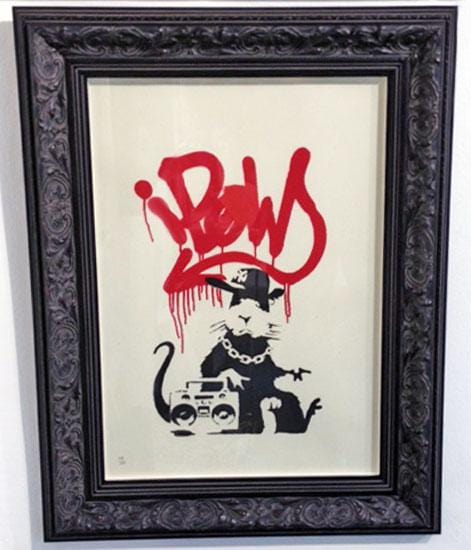 Framed 'Gangsta Rat' (Silkscreen Limited Edition of 350) Enlarged