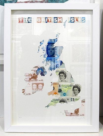 Framed The British Isles (Giclee and Diamond Dust Signed Limited Edition AP) Enlarged
