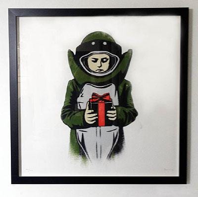 Framed Bomb Suit (Silkscreen Signed Limited Edition of 250) Enlarged