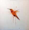 Hummingbird - Orange (Oil Painting on Linen Signed Original)