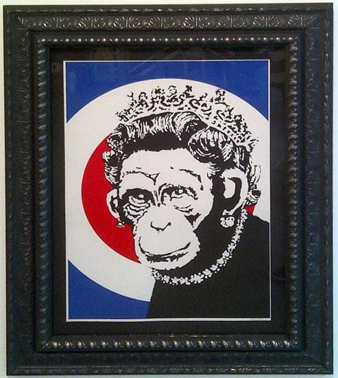 Framed 'Monkey Queen' (Silkscreen Limited Edition of 750) Enlarged