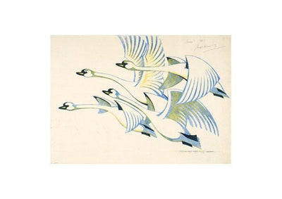 Swans Art Print by Sybil Andrews