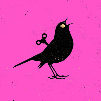 Clockwork Bird - Pink Art Print by VeeBee
