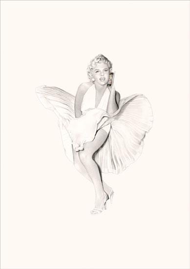 Marilyn on the Phone Art Print by Zoe Moss - Art Republic