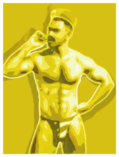 Gay Man - Yellow Enlarged