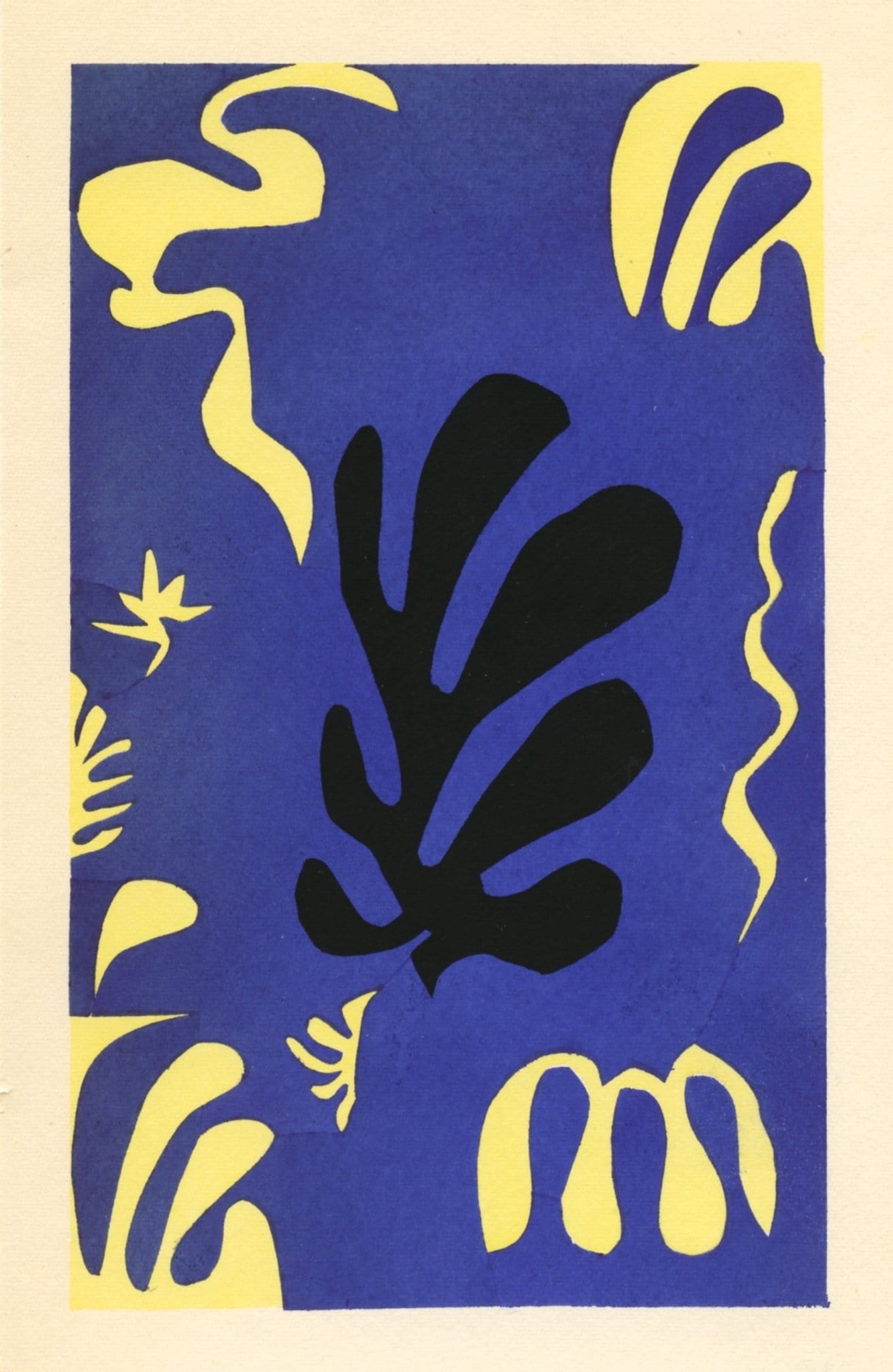 Composition fond bleu, 1953 Enlarged