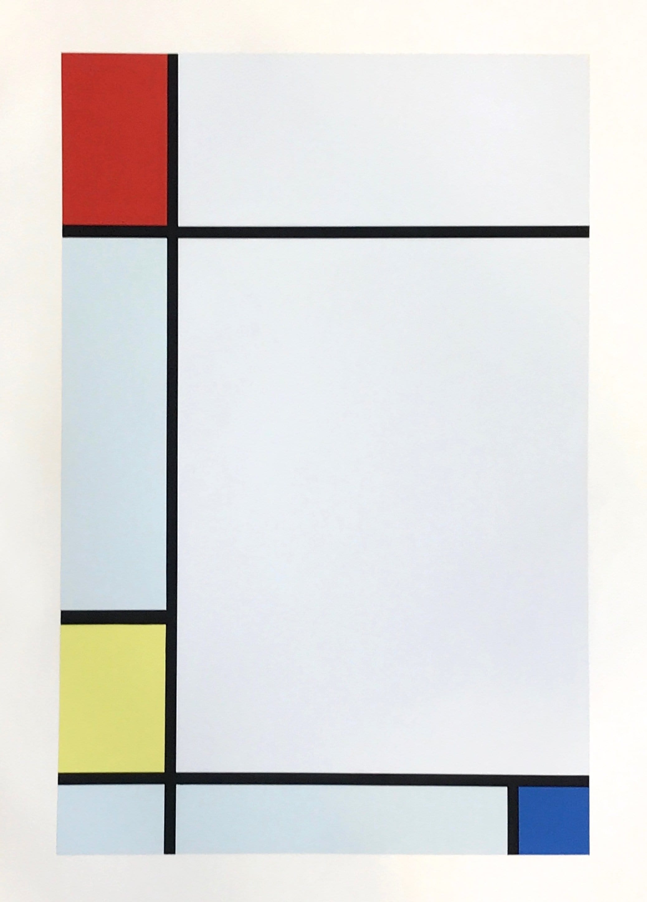 Composition rouge, jaune, bleu (set of 2), 1957 Enlarged