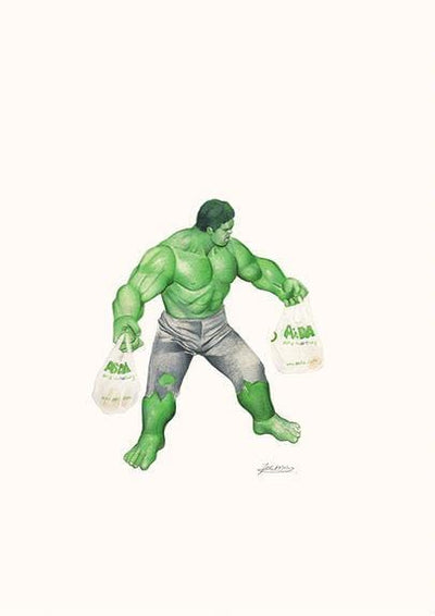 The Hulk Art Print by Zoe Moss - Art Republic