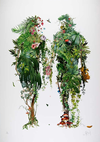 A Couple's Walk Art Print by Rosco Brittin - Art Republic