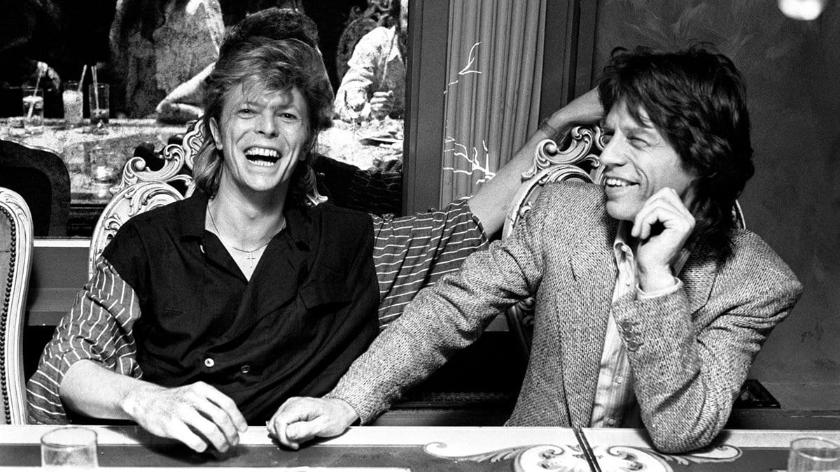 David Bowie & Mick Jagger London, 1987 (30 x 40 in) Enlarged