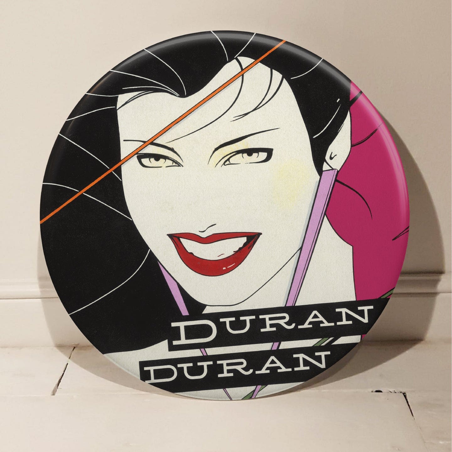 Duran Duran - Giant 3D Vintage Pin Badge Enlarged