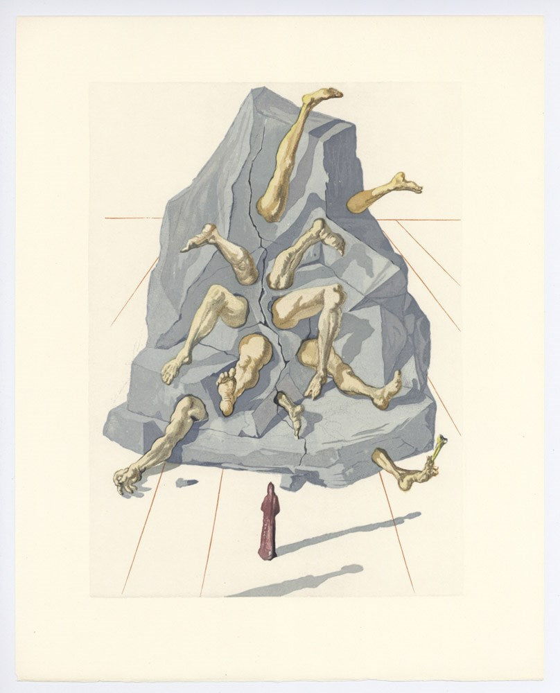 Salvador Dali Divine Comedy woodblock engraving 