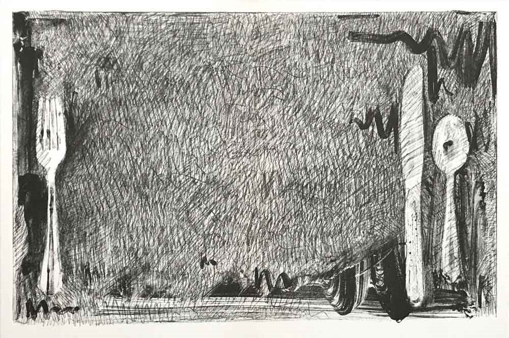 Jasper Johns lithograph, 1967 Enlarged