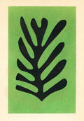 Henri Matisse pochoir "Feuille noire sur fond vert"