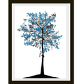 Mammalian Blue Folk Tree - Medium (Framed)