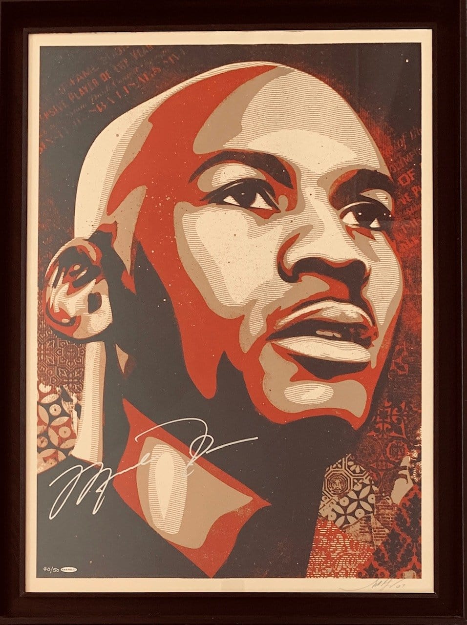 Michael Jordan Hall of Fame Portrait (Large Format - Dual Signed), 2009 Enlarged