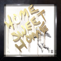 Home Sweet Home - Gold - Black Frame