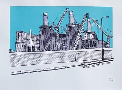 Battersea Power Station (Blue) Art Print by Jo Peel - Art Republic