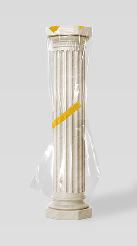 Column - Off White Art Print by Magnus Gjoen - Art Republic