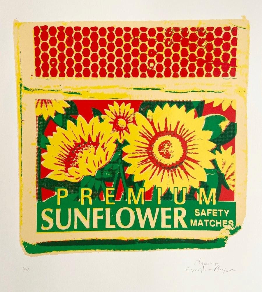 Premium Sunflower Safety Matches Enlarged