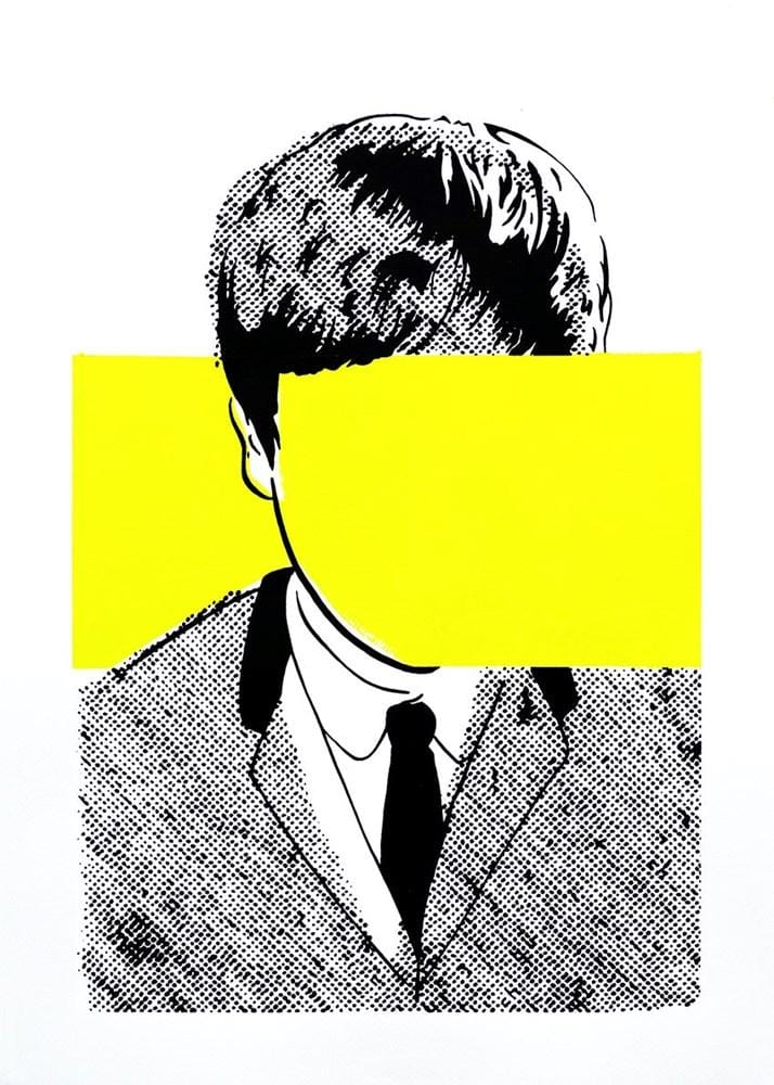 John Lennon (Yellow Stripe) Enlarged