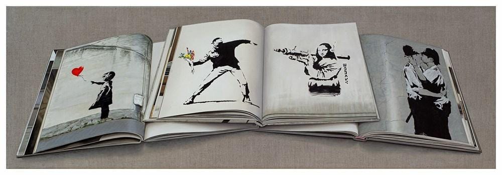 Banksy Open Books Print Enlarged